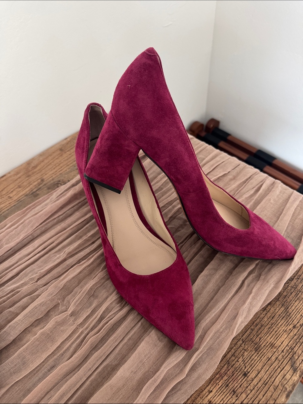 Marc Fisher LTD Magenta
Suede Abilene Pointy Toe Block Heel Pumps - Picture 2 of 10